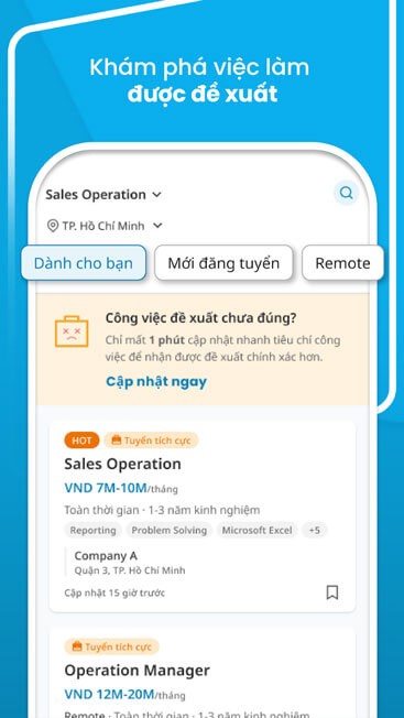 Đề xuất nhiều việc làm