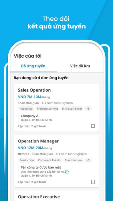 Theo dõi kết quả ứng tuyển