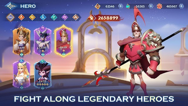 Chiến đấu bên cạnh các anh hùng huyền thoại, mạnh mẽ trong game Glory of Defenders