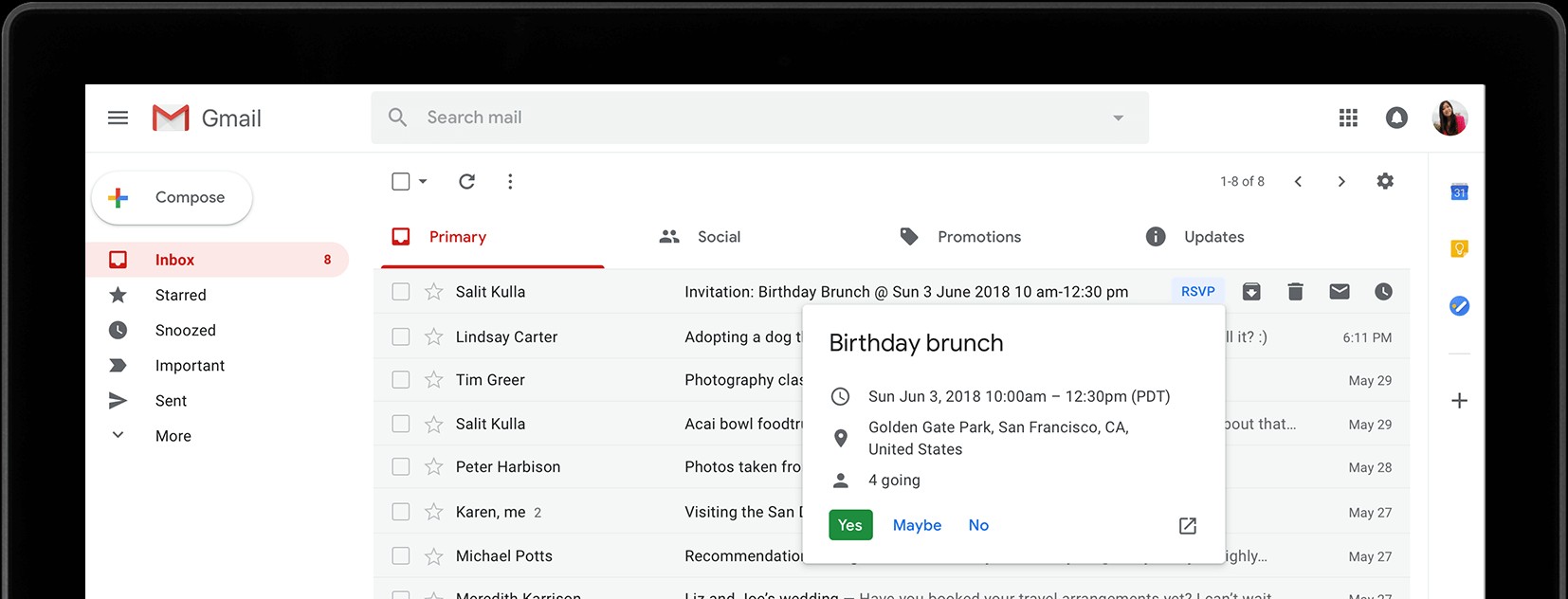 Làm việc ngay từ inbox Gmail