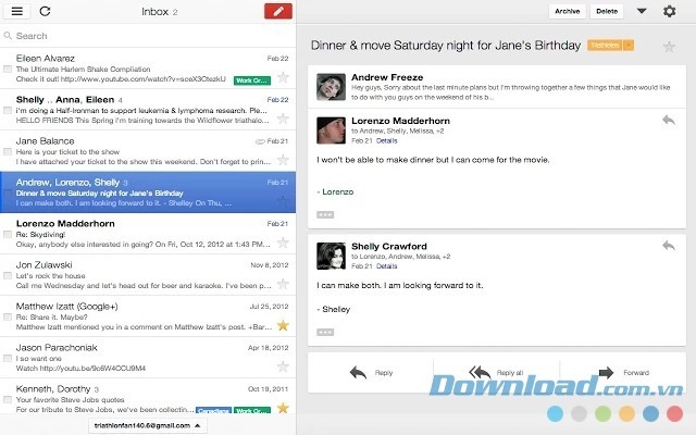 Gmail Offline - Kiểm tra mail ngoại tuyến