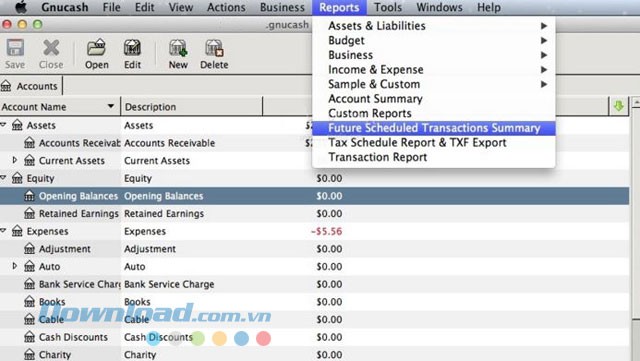 Tạo báo cáo tài chính cho doanh nghiệp