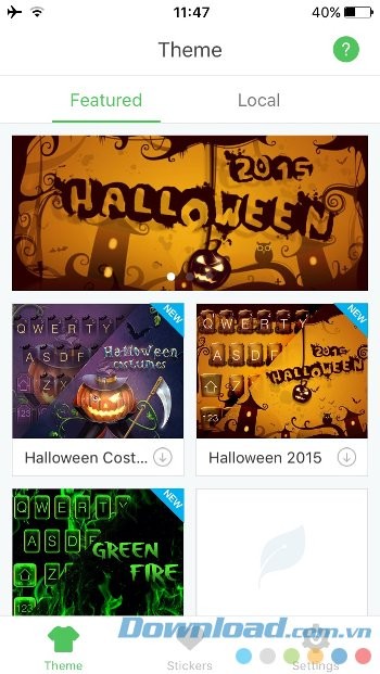 Theme bàn phím nổi bật