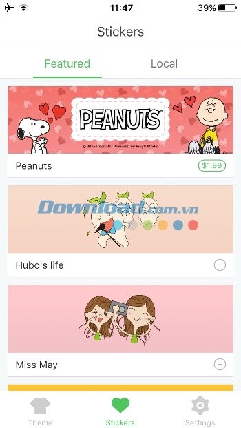 Sticker động dễ thương