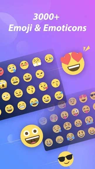 GO Keyboard Pro cho Android có nhiều emoji