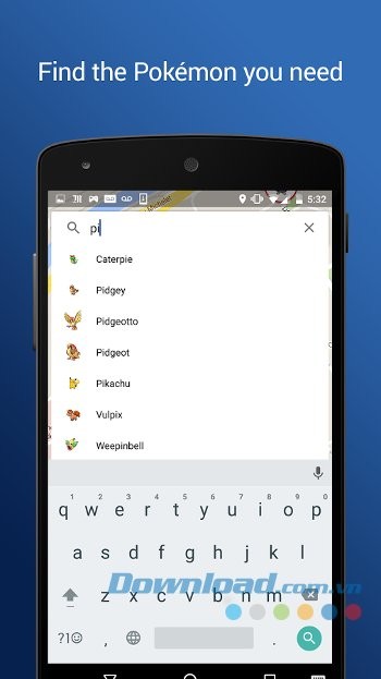 Gõ tên tìm quái thú bạn đang thiếu