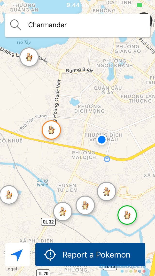 Tìm kiếm loại Pokémon nhất định