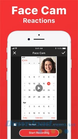 Phản ứng với Face Cam