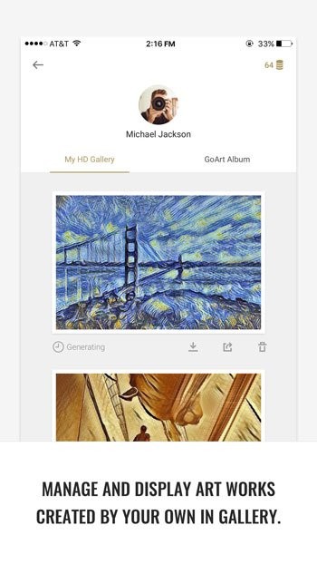 Quản lý và hiển thị tác phẩm của riêng bạn trong bộ sưu tập ảnh