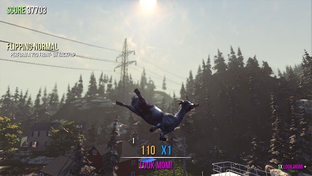 Thực hiện các kỹ năng lộn nhào để phá hủy các đối tượng khác nhau trong Goat Simulator