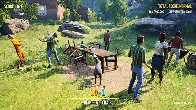 Phá hủy đồ đạc, chọc tức NPC để ghi thật nhiều điểm trong Goat Simulator Remastered