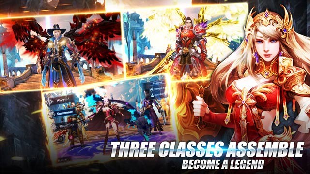 3 lớp nhân vật: Warrior, Summoner và Bloodline