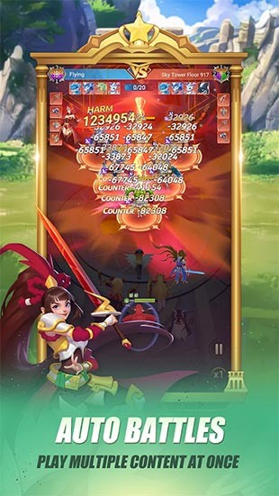 Trận chiến tự động trong Gods and Demons