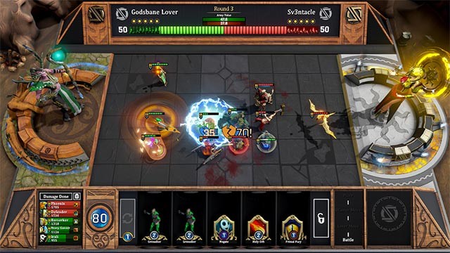 Tạo tổ hợp đơn vị quân, sắp xếp đội hình và xem các trận đấu diễn ra tự động theo phong cách Auto Battler