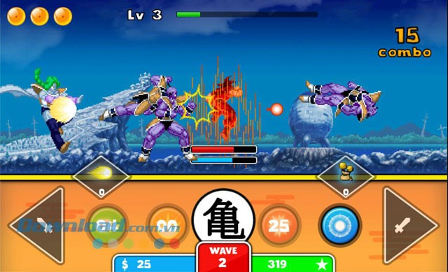 Mở khóa bổ trợ trong game Goku Saiyan Warrior
