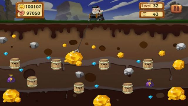 Thưởng thức đào vàng cổ điển trong game Gold Miner Legend