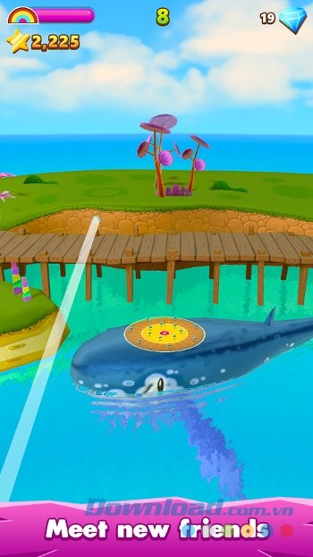 Làm quen với nhiều bạn mới trong game Golf Island