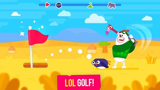 Chơi golf vui nhộn cùng với chim cánh cụt và gấu trắng trong game Golfmasters