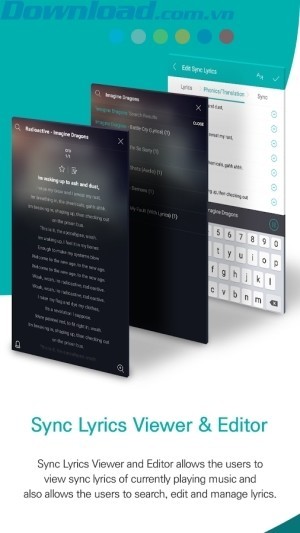 Chỉnh sửa và xem lời bài hát đồng bộ