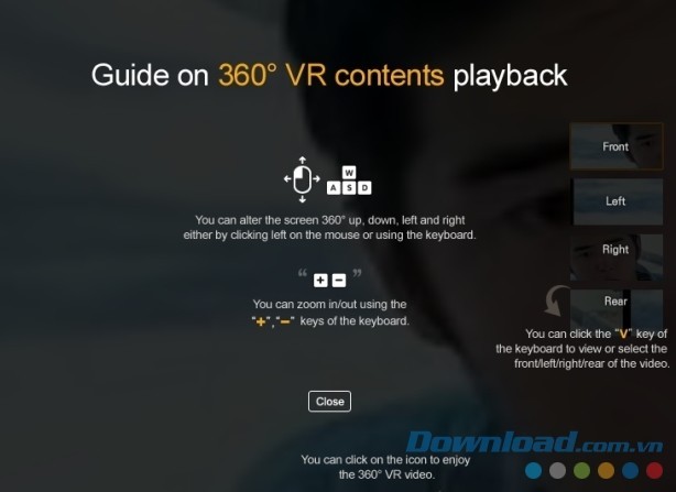 GOM Player hỗ trợ phát video 360
