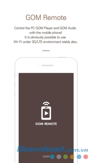 GOM Remote cho iOS điều khiển từ xa