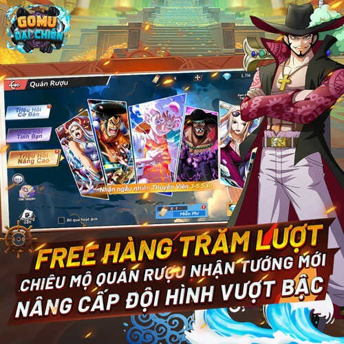 Free hàng trăm lượt chiêu mộ tướng