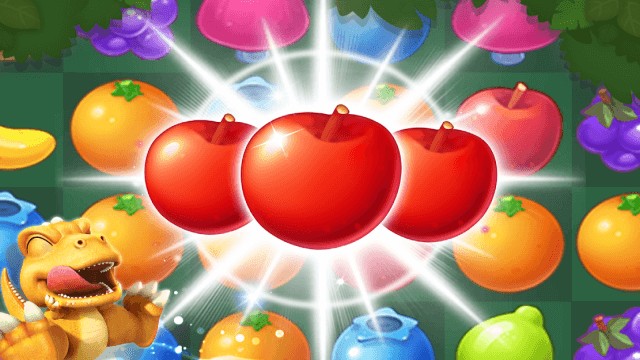 Ghép các loại trái cây tươi ngon để hoàn thành màn đố match-3 trong game GON: Match 3 Puzzle