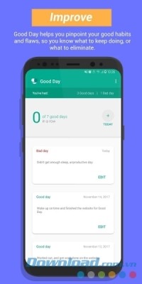 Ứng dụng giúp tạo thói quen tốt Good Day cho Android