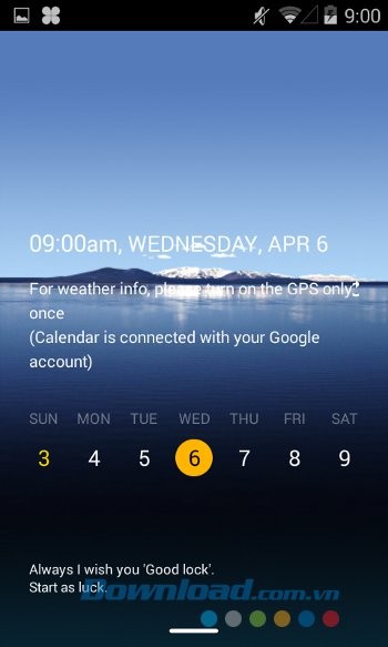 Widget lịch của Good Lock