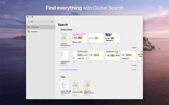 Tìm kiếm tất cả file đã lưu với Global Search
