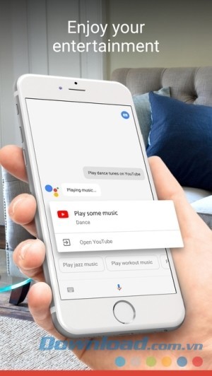 Google Assistant cho iOS phát nhạc trên YouTube