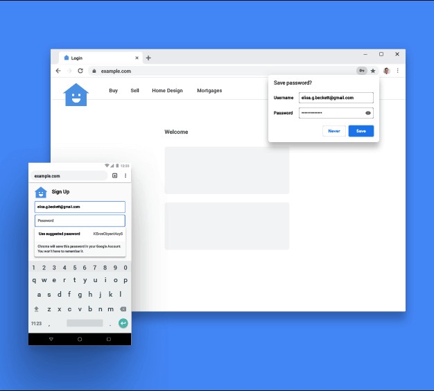 Google Chrome tự động điền mật khẩu