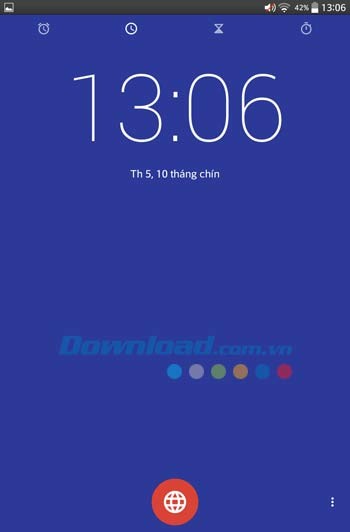 Giao diện của Google Clock