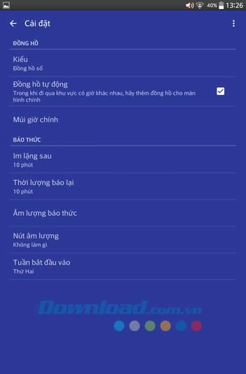 Các thiết lập cơ bản của Google Clock