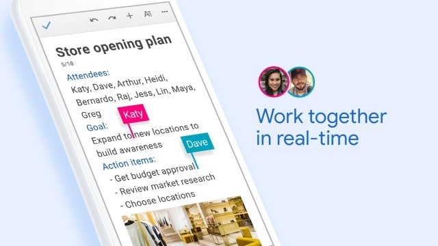Làm việc cùng nhau tại thời gian thực trên Google Docs cho iOS