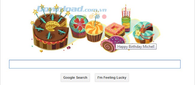 Doodle chúc mừng sinh nhật người dùng