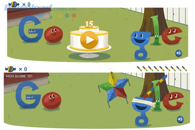 Doodle kỷ niệm sinh nhật lần thứ 15 của Google