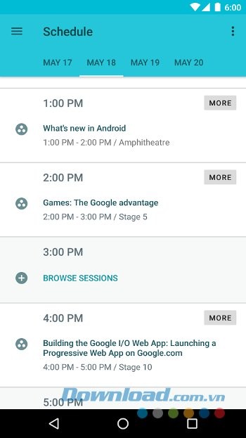 Lịch sự kiện trên Google I/O 2016