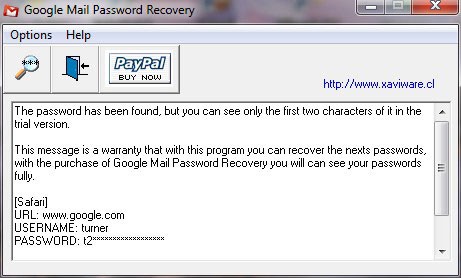 Google Mail Password Recovery
