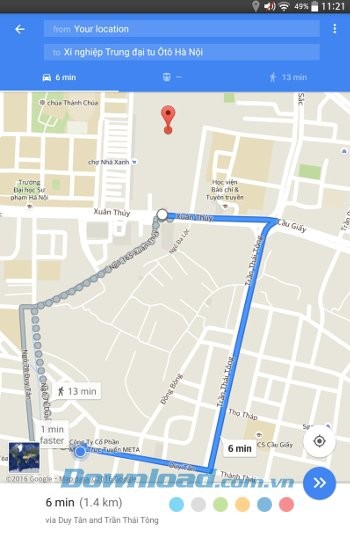Tính năng chỉ đường của Maps