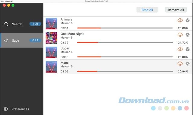 Tải nhạc bằng Google Music Downloader