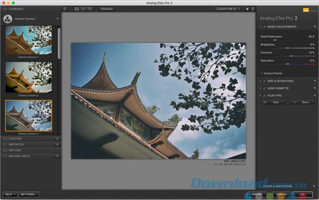 Các mục tùy chỉnh trong ứng dụng
