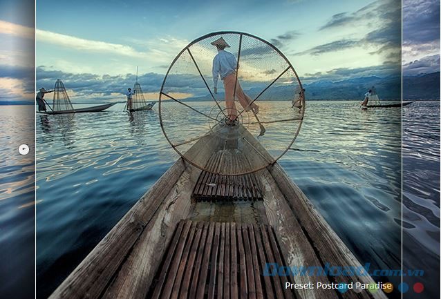 Làm màu với hiệu ứng postcard