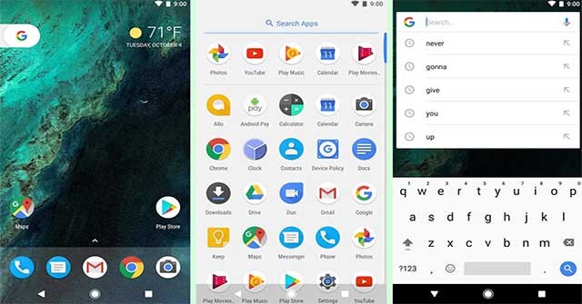 Pixel Launcher là trình khởi chạy có giao diện mới cho điện thoại Pixel và Pixel XL