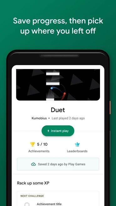 Google Play Games sẽ lưu tiến độ chơi của bạn