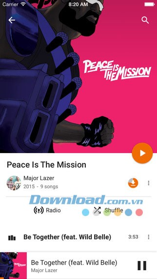 Tải nhạc để nghe offline