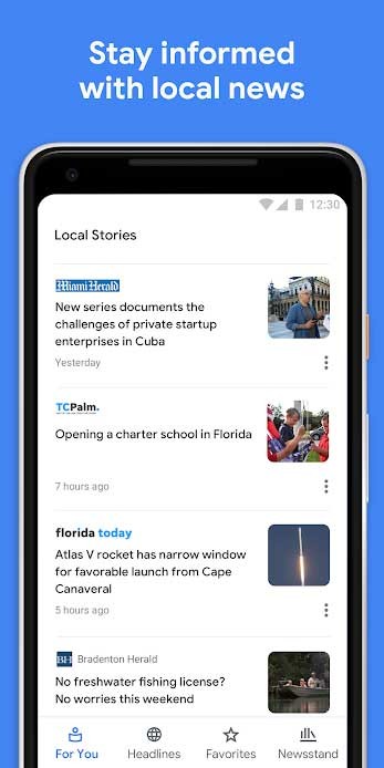 Google News cho Android cập nhật tin tức mới nhất