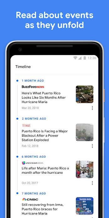 Google News cho Android cập nhật sự kiện nhanh