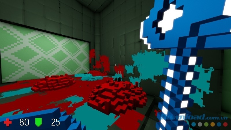 Sử dụng chiếc búa tấn công ở cự ly gần trong game bắn súng góc nhìn thứ nhất Gorescript cho máy tính