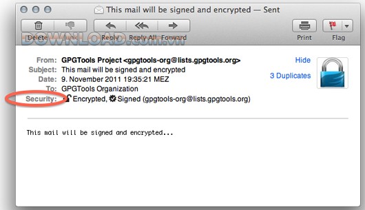 GPGMail mở rộng ứng dụng Mail của Apple